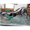 Image 1 : Silver glazed ceramic panther statue