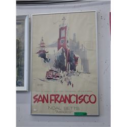 Noal Betts - San Francisco poster - framed