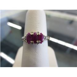 10KT Yellow Gold, Diamond & Ruby ring
