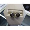 Image 1 : New - Smokey Topaz & Diamond earrings