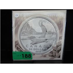 2015 Beaver Design Canada $50.00 Silver Coin