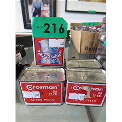 5 Boxes of vintage air rifle pellets