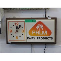 Vintage Palm Dairy Products electric clock