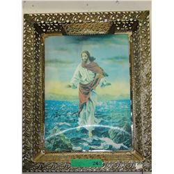Electric holographic crucifixion picture
