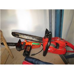 2 Used electric chainsaws