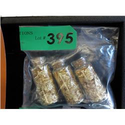 3 Vials of gold leaf