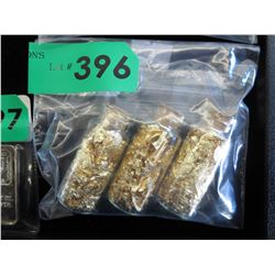 3 Vials of gold leaf