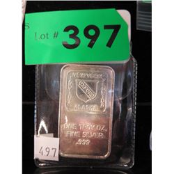 .999 Fine Silver Oxford bar - 1 Troy oz.