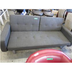 NEW - Grey upholstered sofa / bed