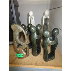 7 Carved stone statues