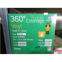 Case of  size small vinyl gloves
