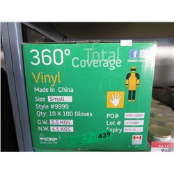 Case of  size small vinyl gloves