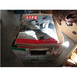 Box of vintage Life magazines
