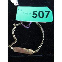 Estate -10KT Yellow Gold ID bracelet