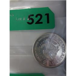 1982 -1 Troy oz. .999 Silver Liberty round