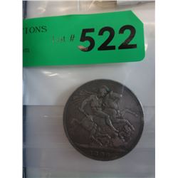 1896 British Old Head Silver crown