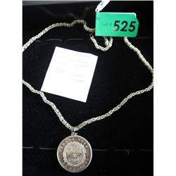 2009 CDN $20 Fine Silver Coin - bezel set on chain