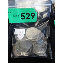 10 Canadian 50 Cent pieces - 1970's