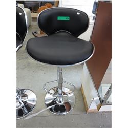NEW -Swivel bar stool, leather seat