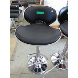 NEW -Swivel bar stool, leather seat