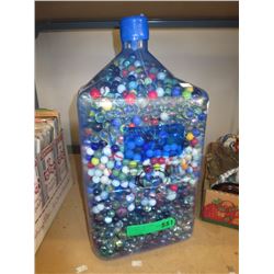 18.9L container of glass marbles