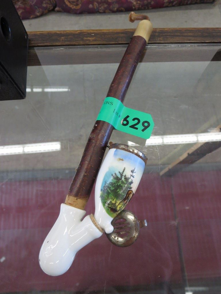 Antique German porcelain pipe