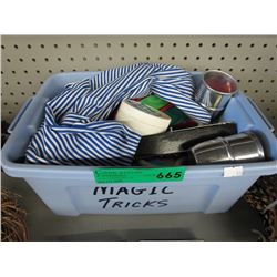 Small container of magic tricks