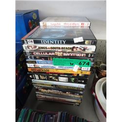 40 DVD movies, approx. count
