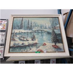Original acrylic paint on canvas signed B Spagnold