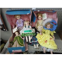 6 Madam Alexander's collectible dolls