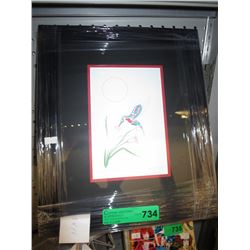 Framed Richard Shorty print "Serenity Hummingbird"