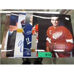 6 Autographed Hockey photos