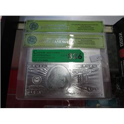 2 US Silver foil banknotes