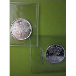 2 x 2015 Lady Liberty &  American Eagle round