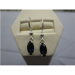 Brand new 1.42 CT Sapphire earrings - marquise cut