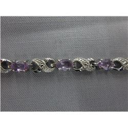 Infinity design 8 CT Amethyst tennis bracelet