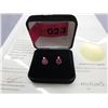 Image 2 : Ruby & Diamond Earrings set in Sterling Silver