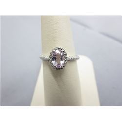 Victorian style - Pink Topaz & Diamond ring