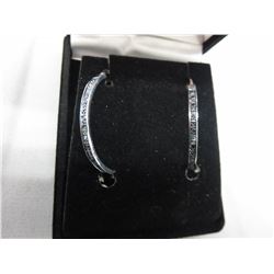 Blue Diamond hoop earrings - brand new