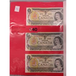 2 Canadian uncirculated 1973 $1 bills