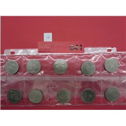 10 Canadian $1 legal tender Commemorative coins