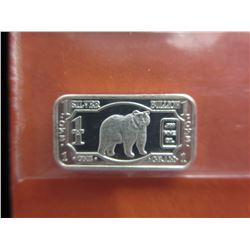 4 x .999 Silver Canadian Black Bear art bars