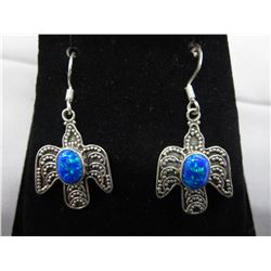 Fire Opal dangle earrings - French hook