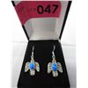 Image 2 : Fire Opal dangle earrings - French hook