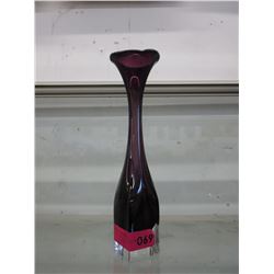 Amethyst glass vase - clear to purple