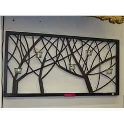 Metal wall hanging candle holder