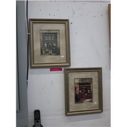 2 Prints of French store fronts