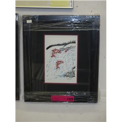 Framed Richard Shorty Print "Up the Creek"