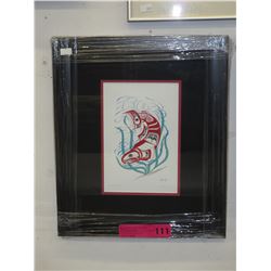 Framed Richard Shorty Print "Salmon Eagle"