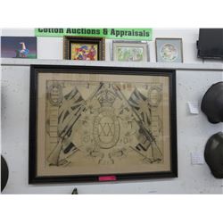 Original WWI Pencil drawing - Framed
